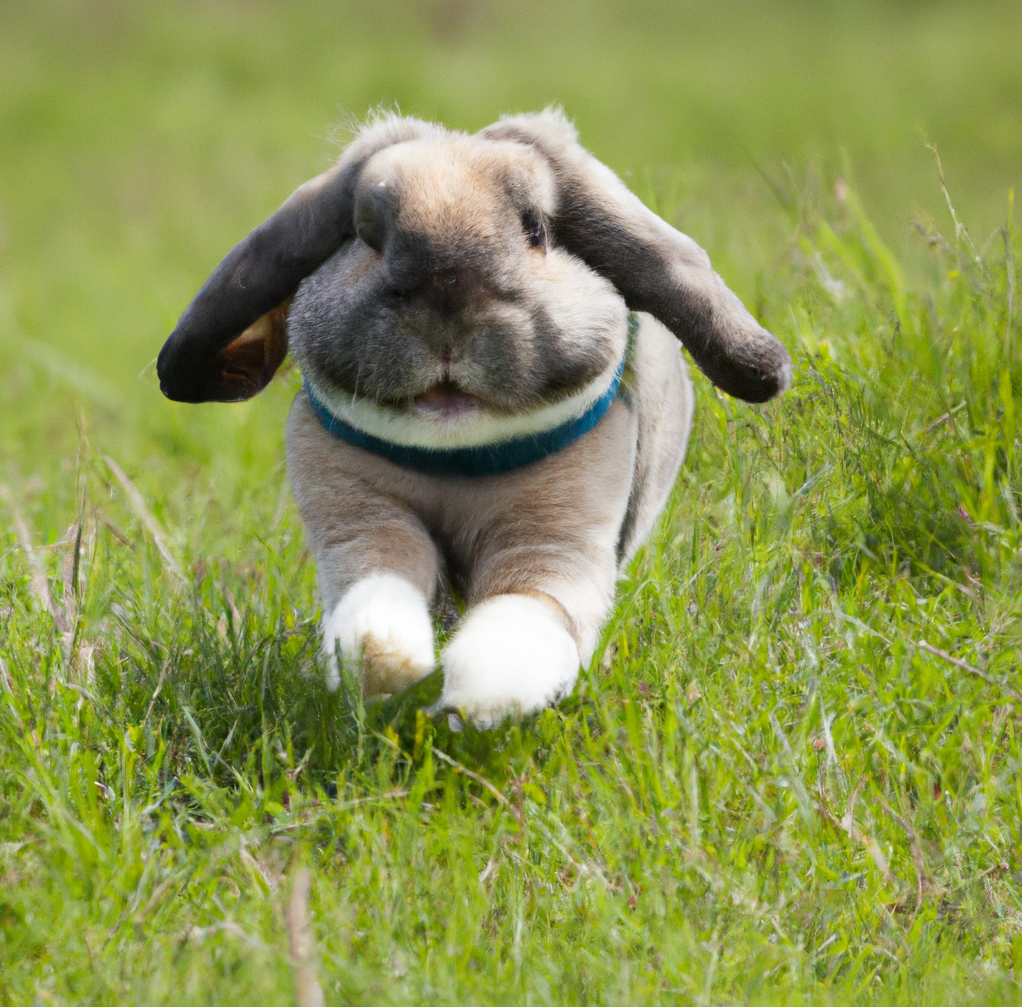 Cute Holland Lop Running
