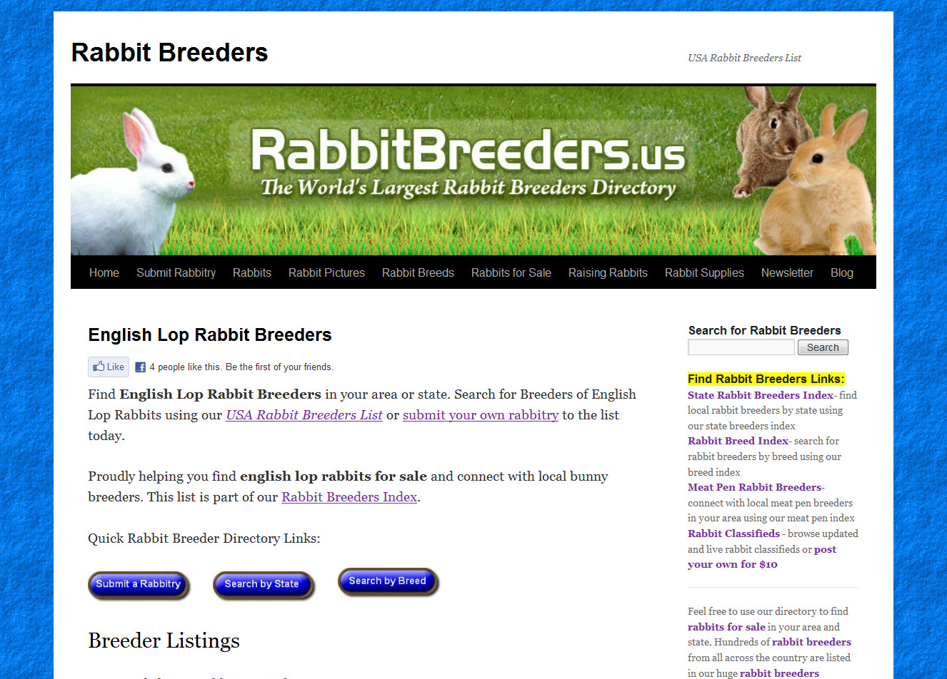 English Lop Rabbit Breeders