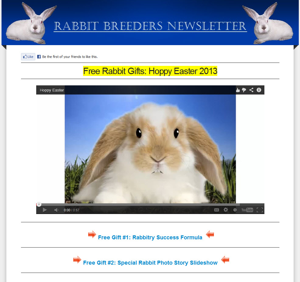 Free Easter Gifts 2013 | USA Rabbit Breeders