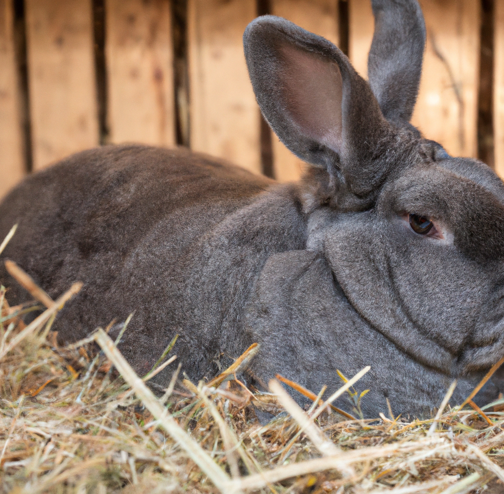 Giant Chinchilla in Hay