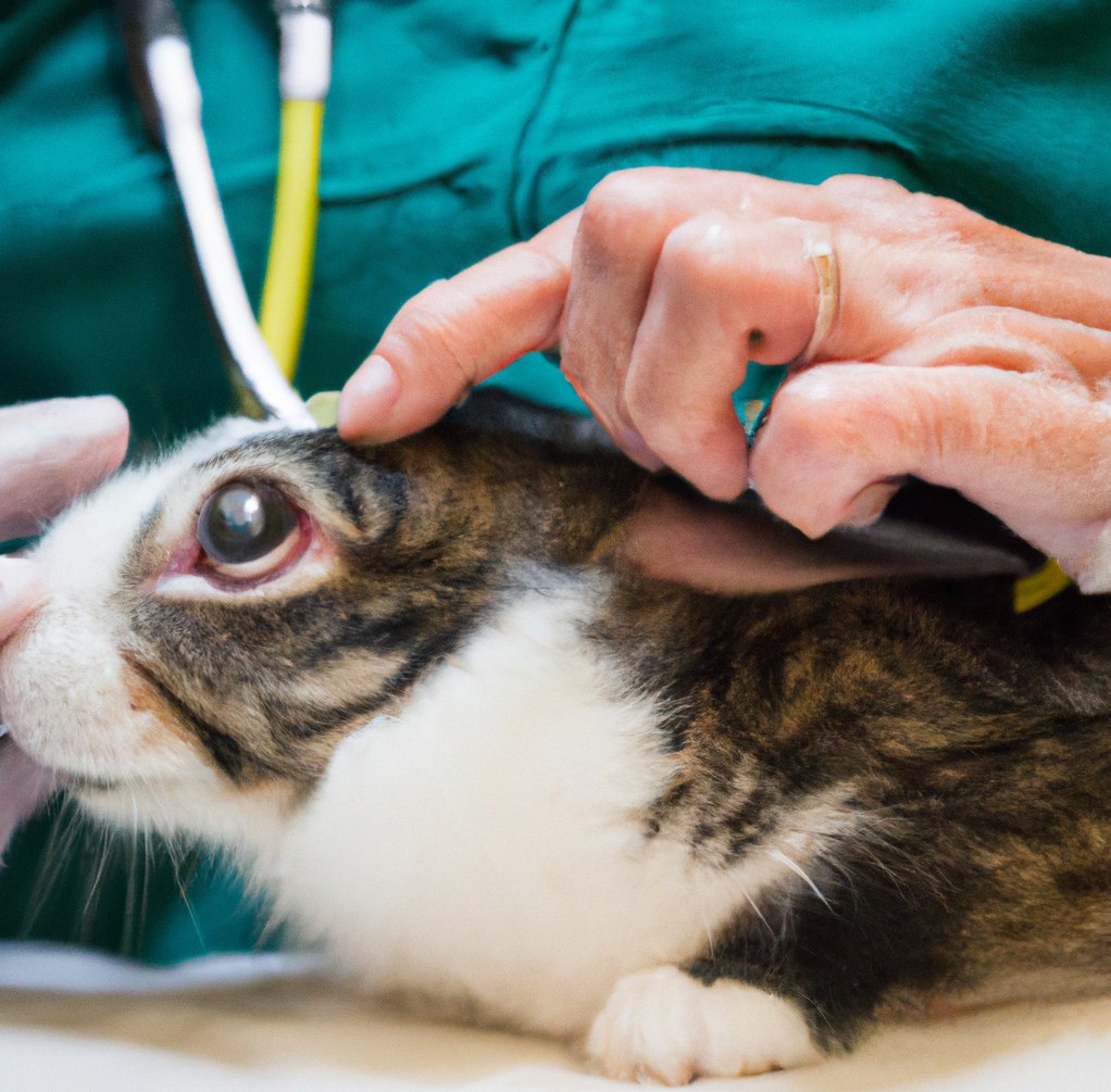 Nurse Checking Rabbits Eye