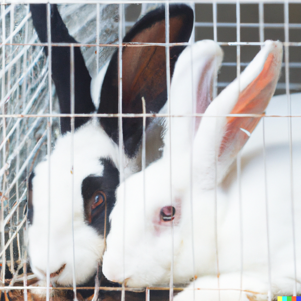 Pair of Rabbit Making Loud Noises