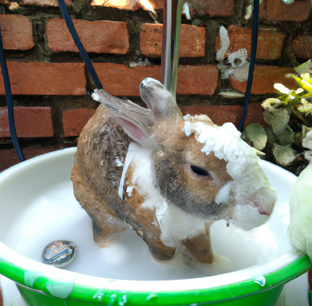 Rabbit Bathing