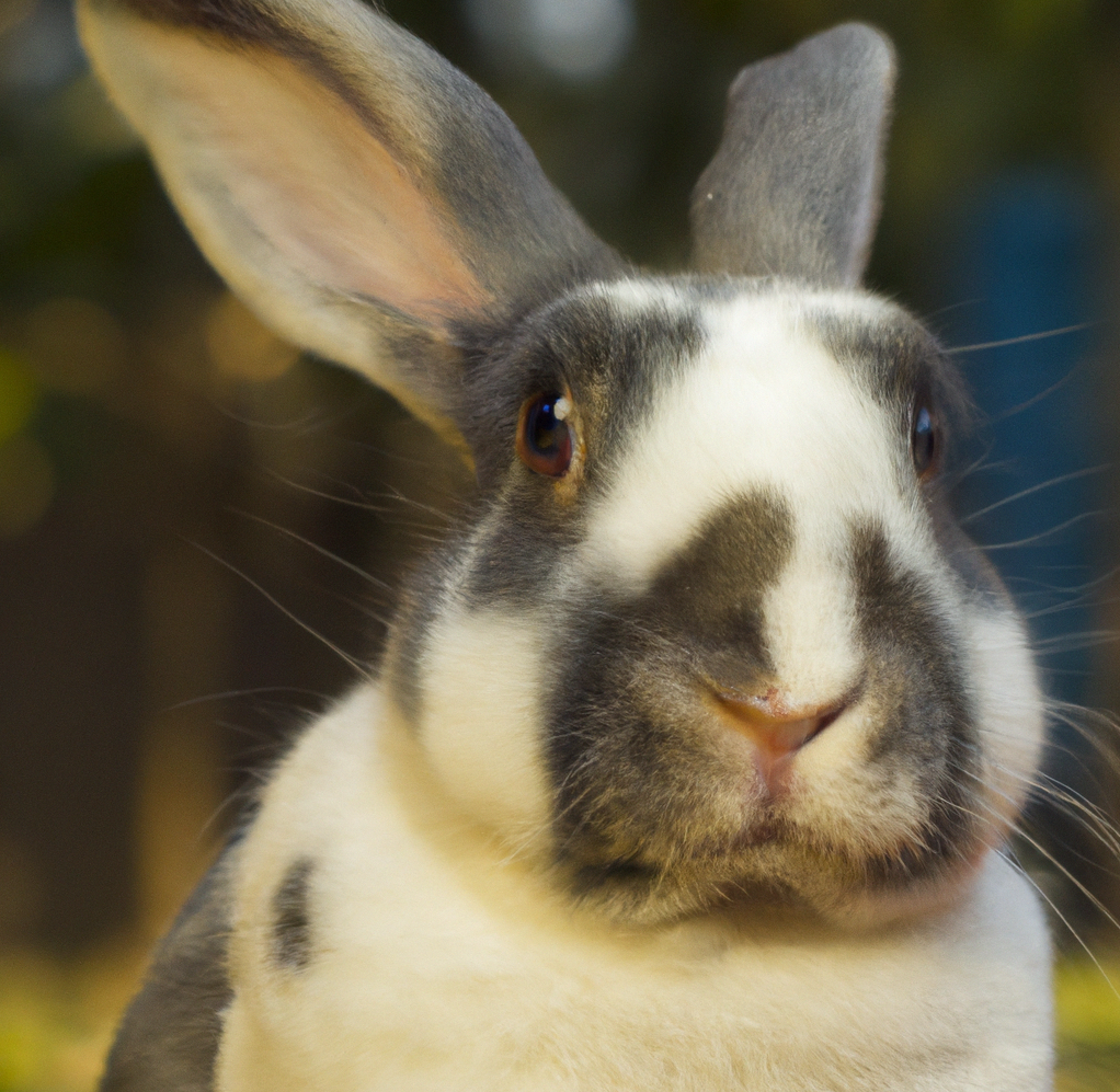 Rabbit Chewing Something in the Mouth