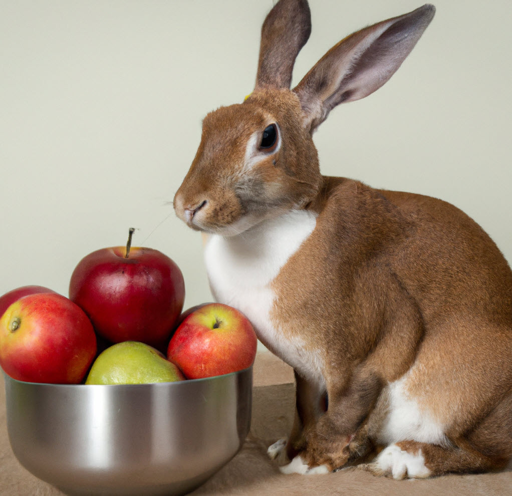 Rabbit Eating Apples