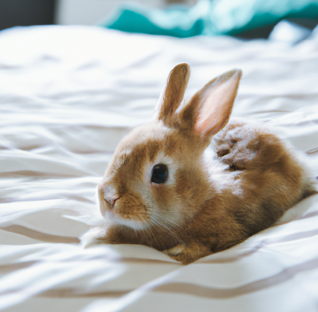 Rabbit Lying Down the Bedroom