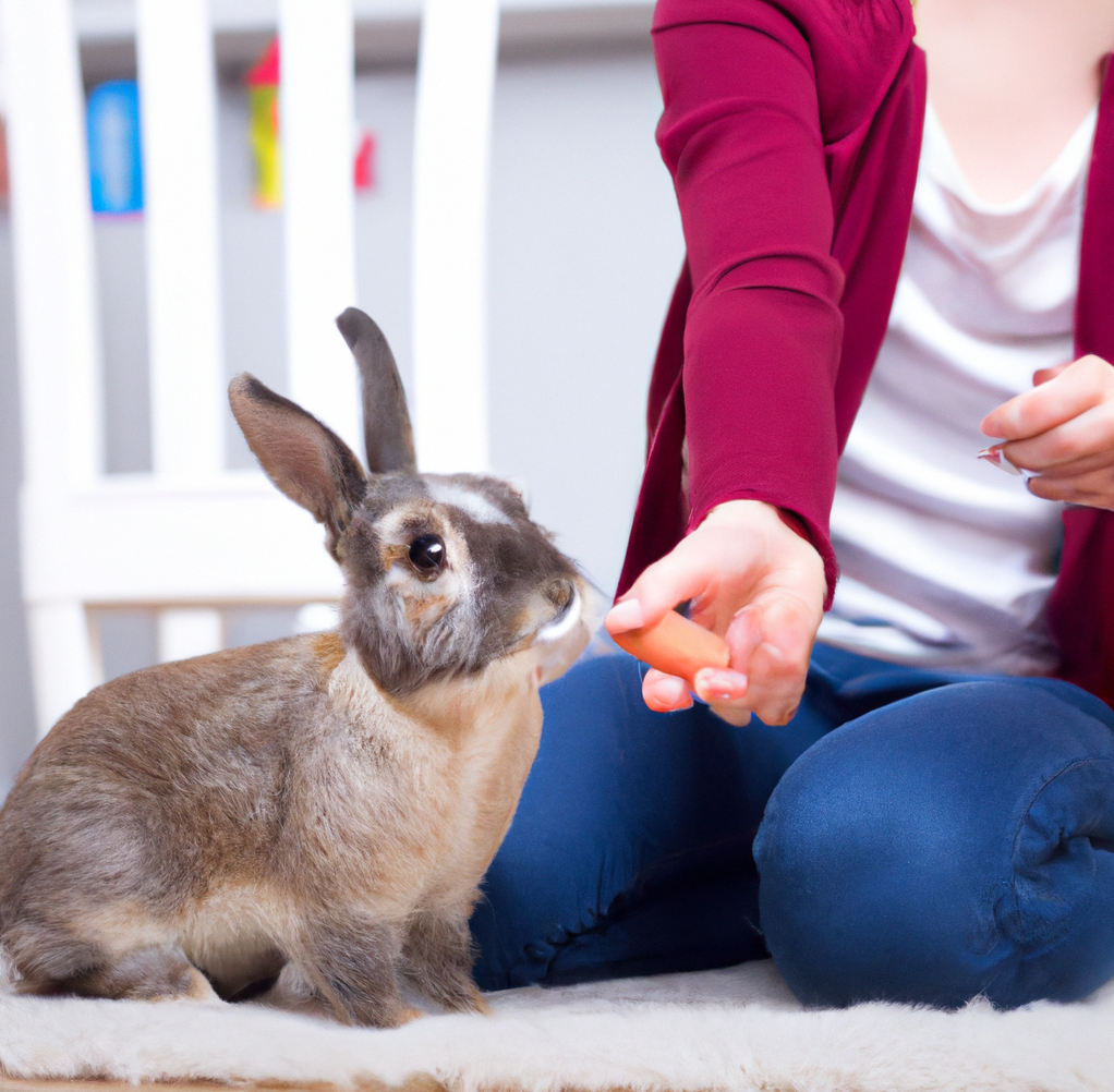 Rabbit Pet Given Treats