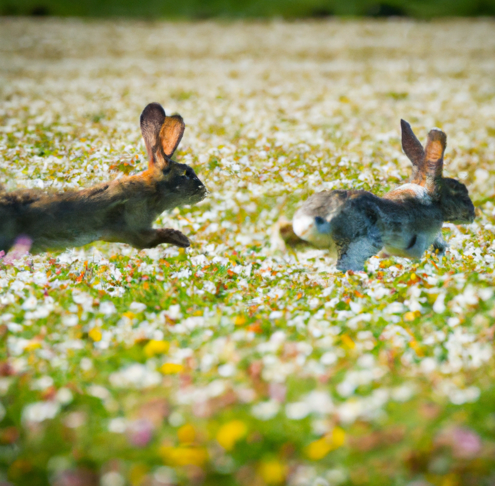 Rabbits Chasing