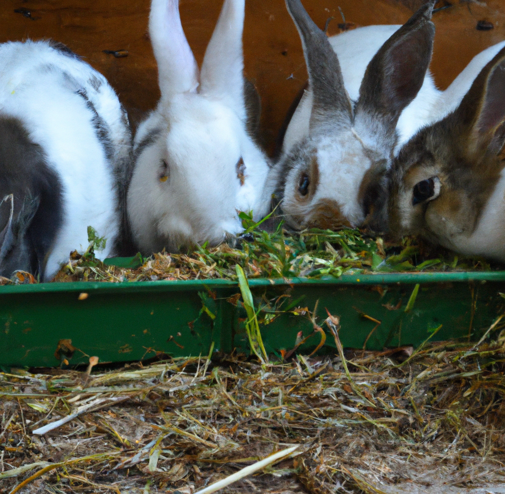 Rabbits Eating Food