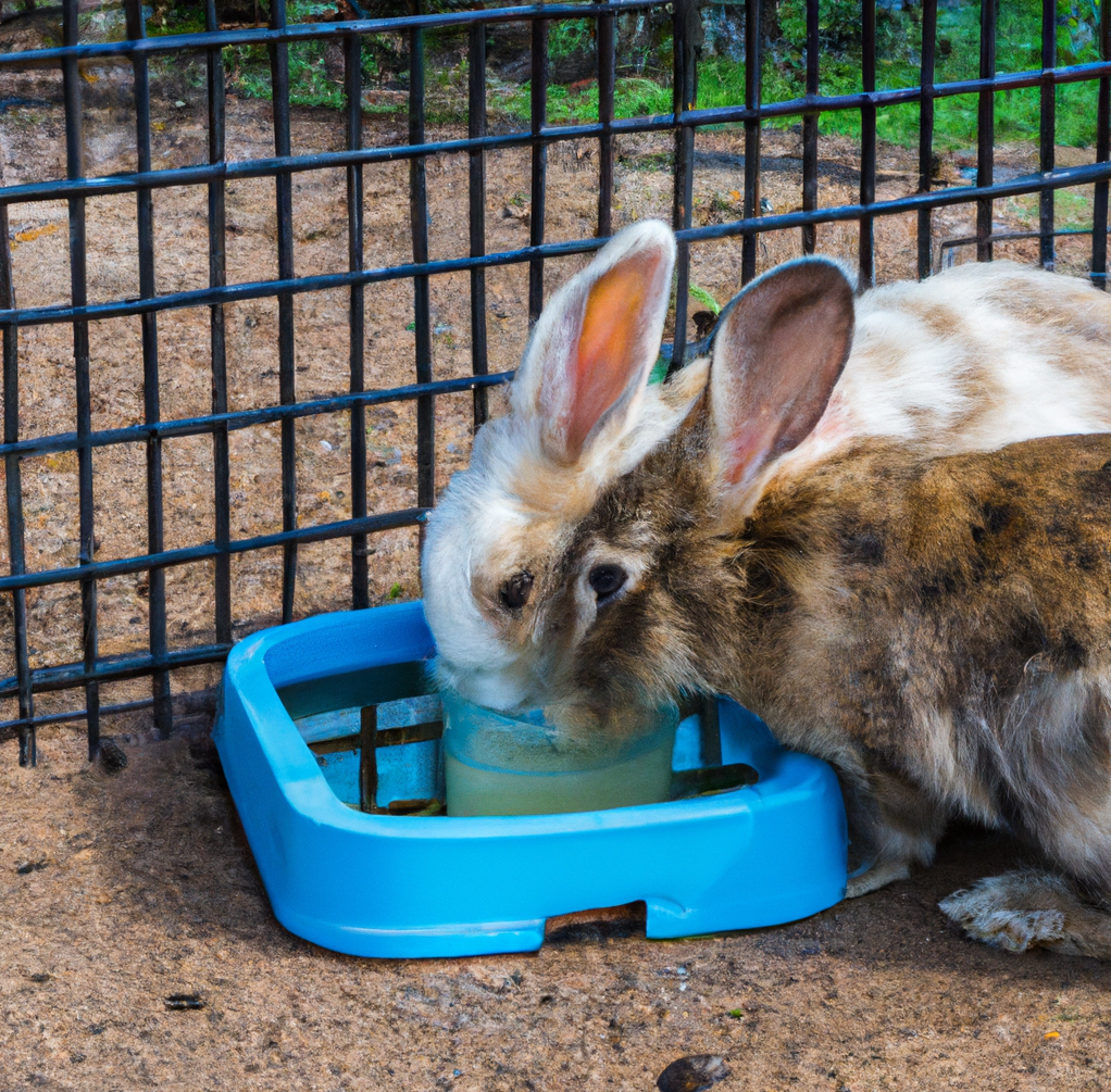 Rabbits Getting Hydrated