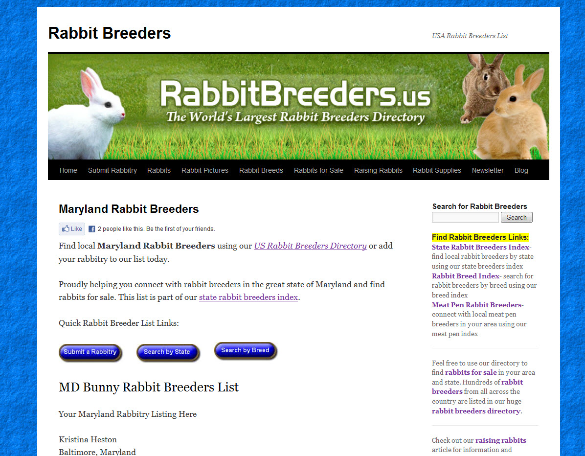 Rabbits for Sale in Maryland